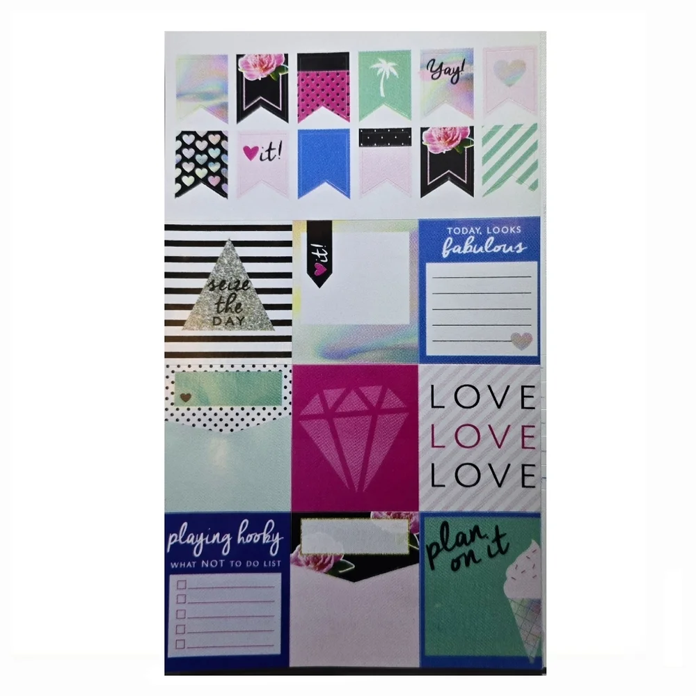 Monthly Multicolor Paper Sticker Book - Over 500 Planner Stickers